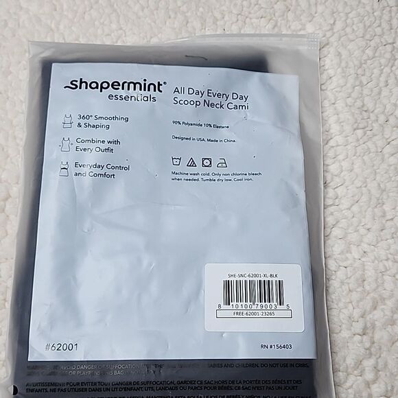 NWT Empetua All Day Every Day Scoop Neck Cami Black - Picture 6 of 7